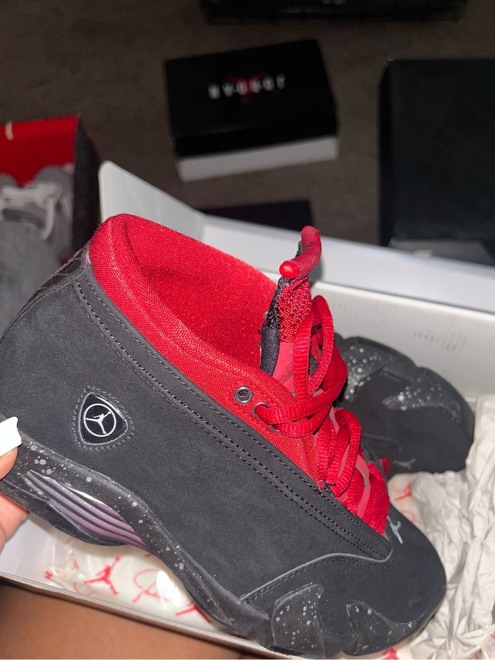 Kids Black and Red Basketball Sneakers